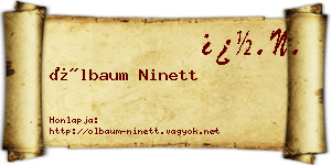 Ölbaum Ninett névjegykártya